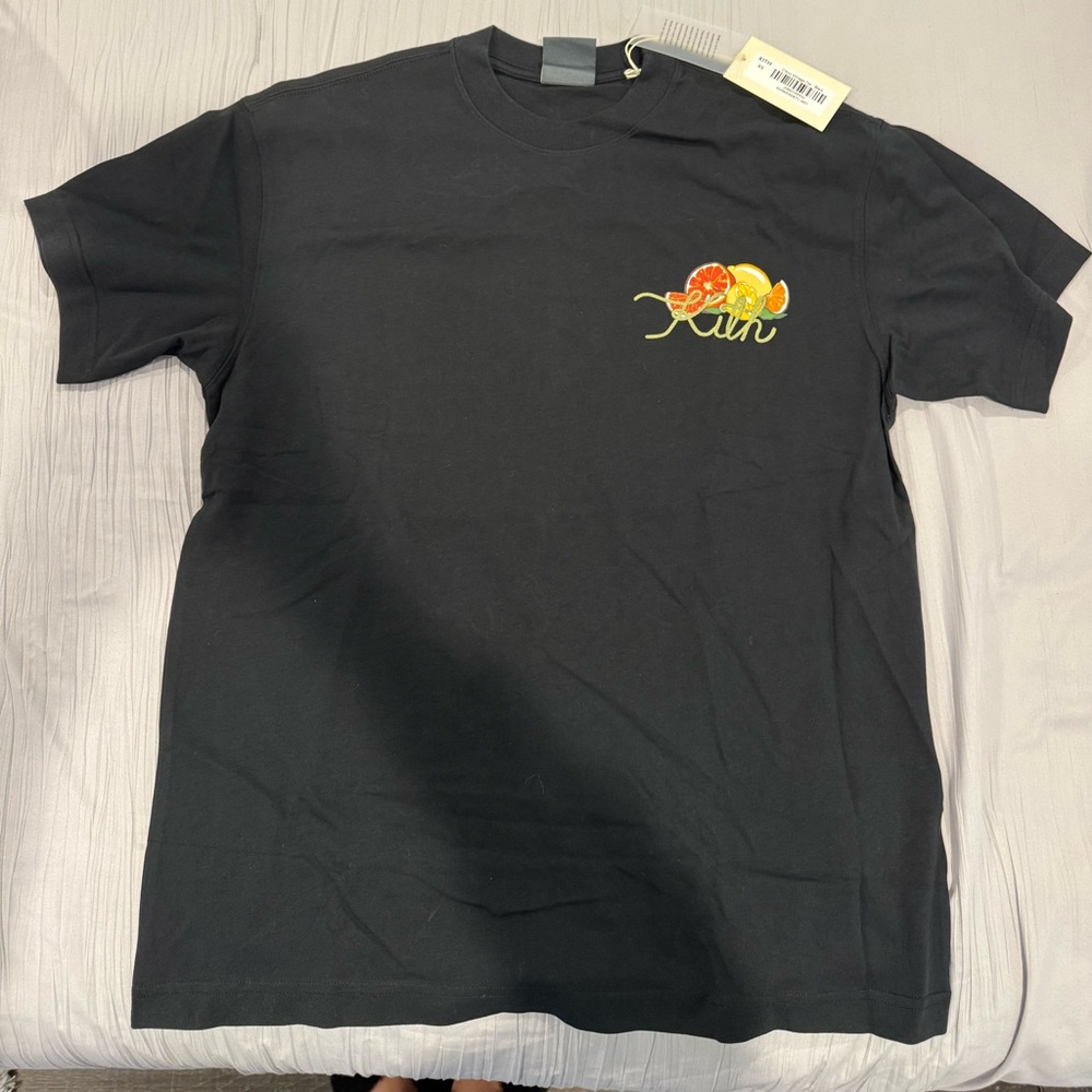 Kith Black T-Shirt with Citrus Embroidery